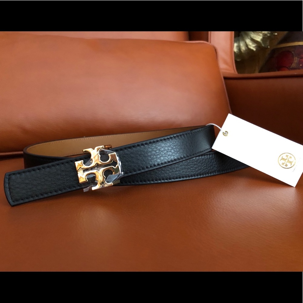 NWT- Tory Burch Reversible Logo Belt: 1 inch